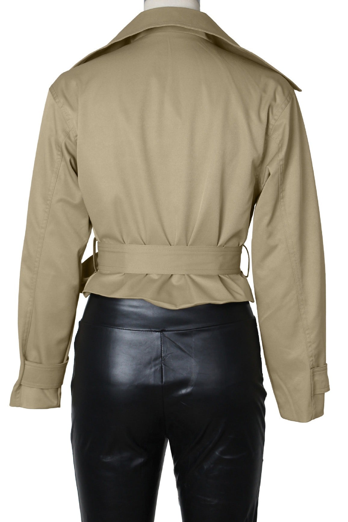 Cropped Trench Coat Lavish Daily
