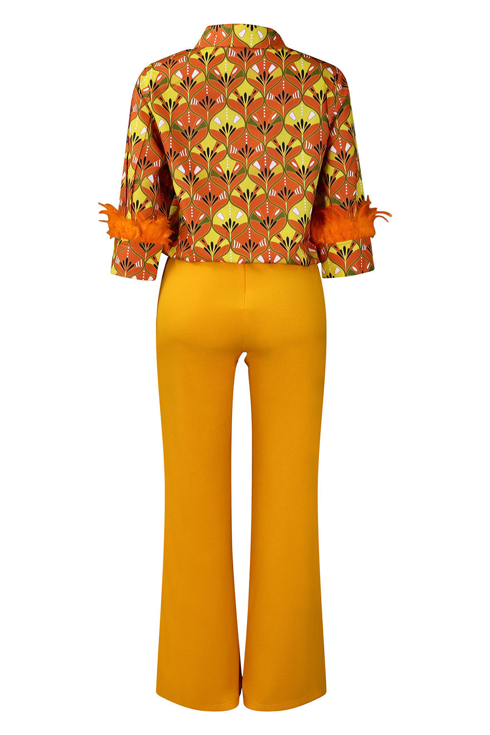 Printed Shirt & Wide Leg Pants Set Lavish Daily