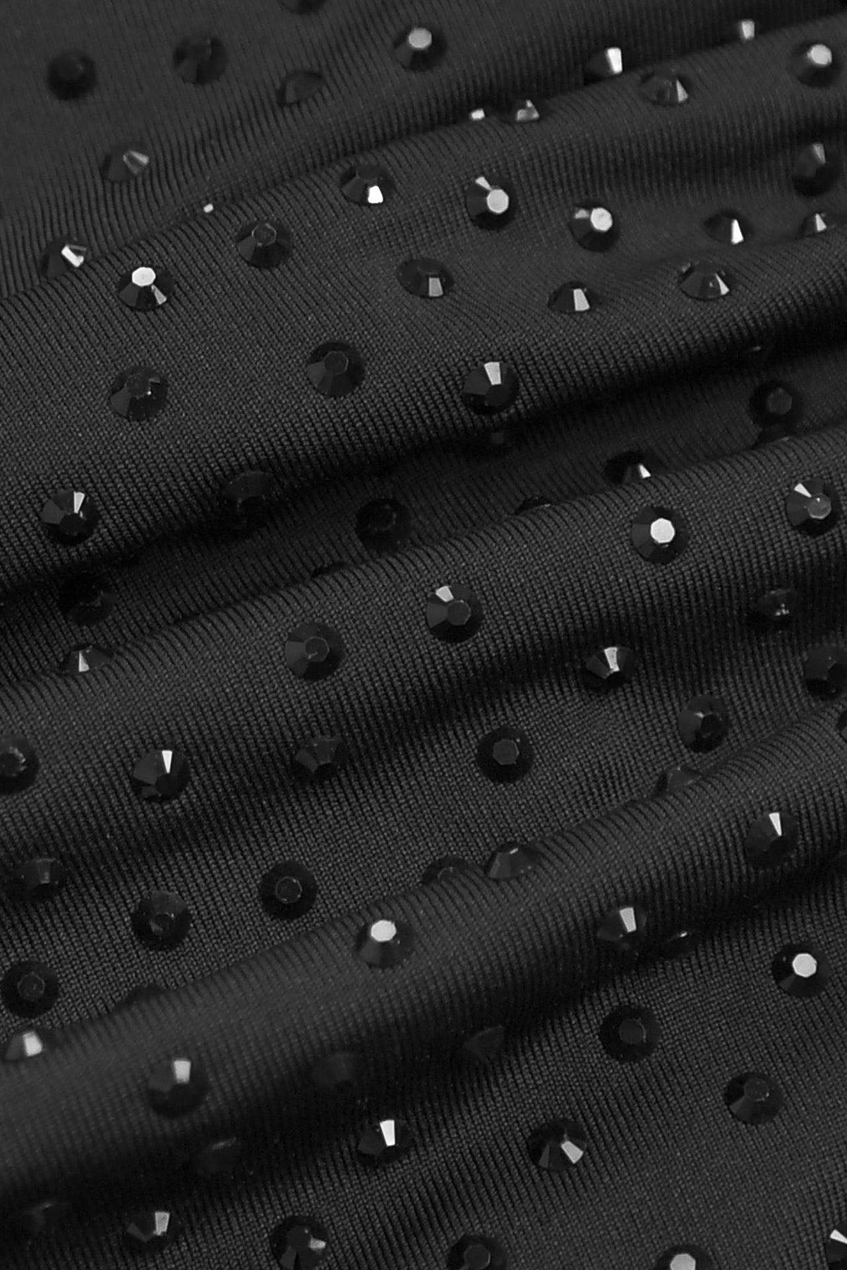 Rhinestone Ruched Halter Mini Dress Lavish Daily