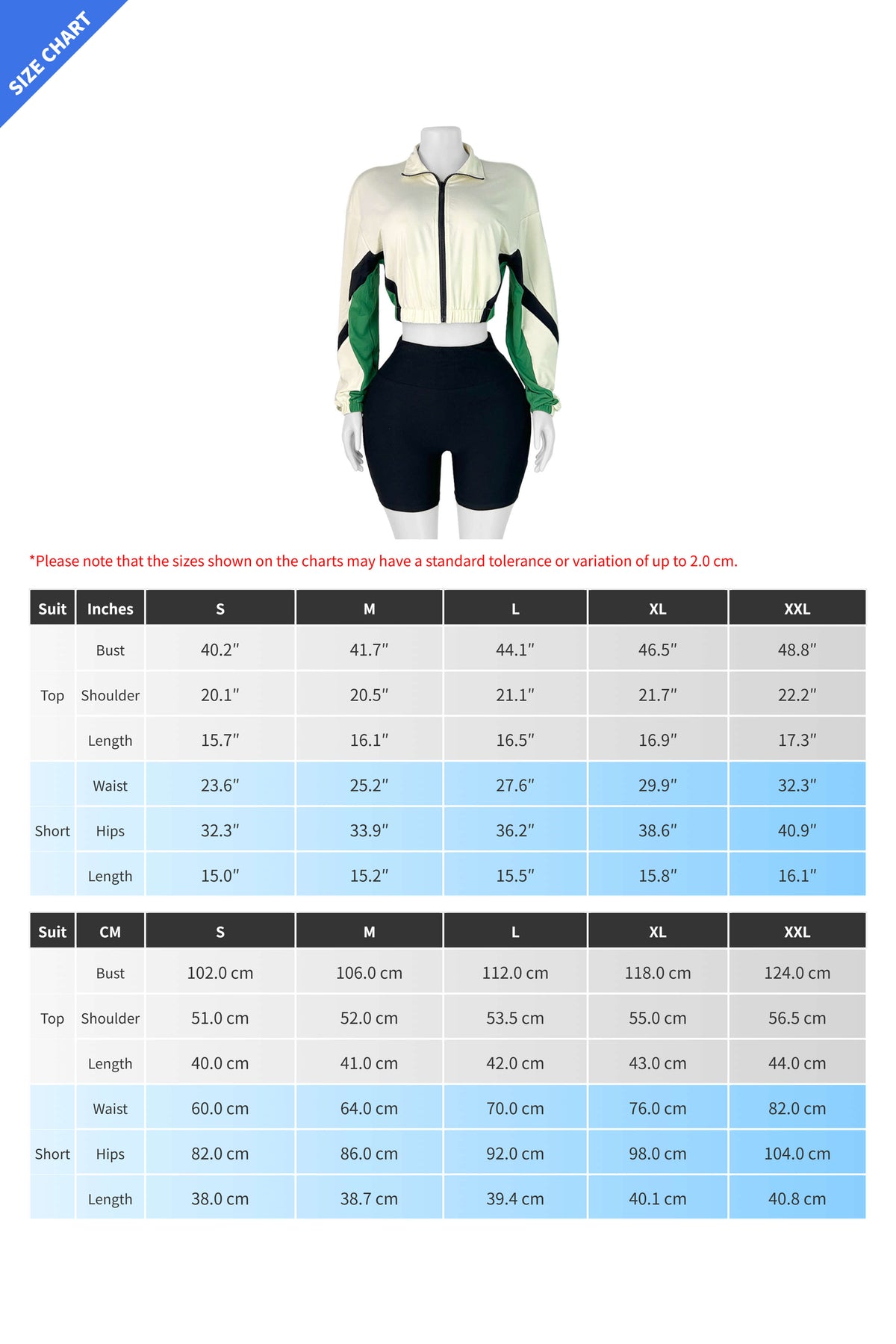 Colorblock Zip-Up Long Sleeve Top & Shorts Set Lavish Daily