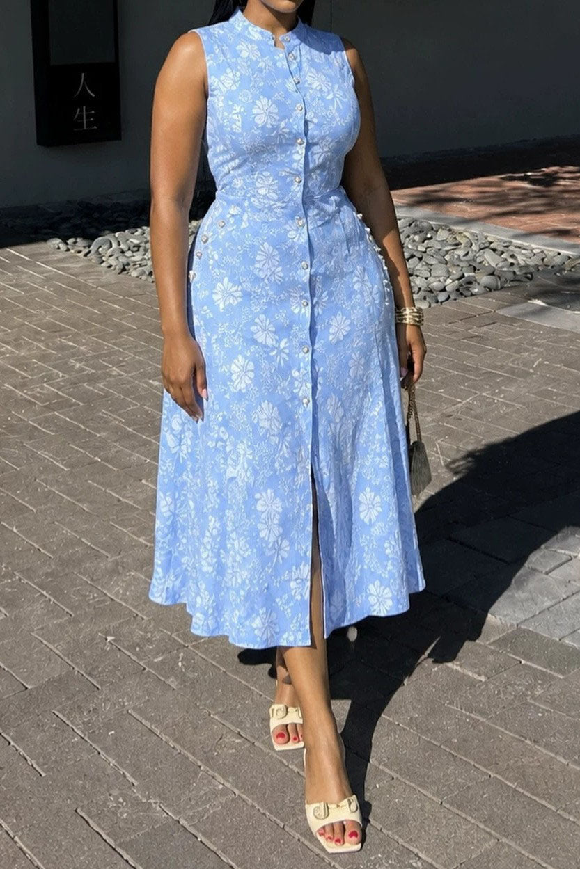 Floral Jacquard Midi Dress Lavish Daily