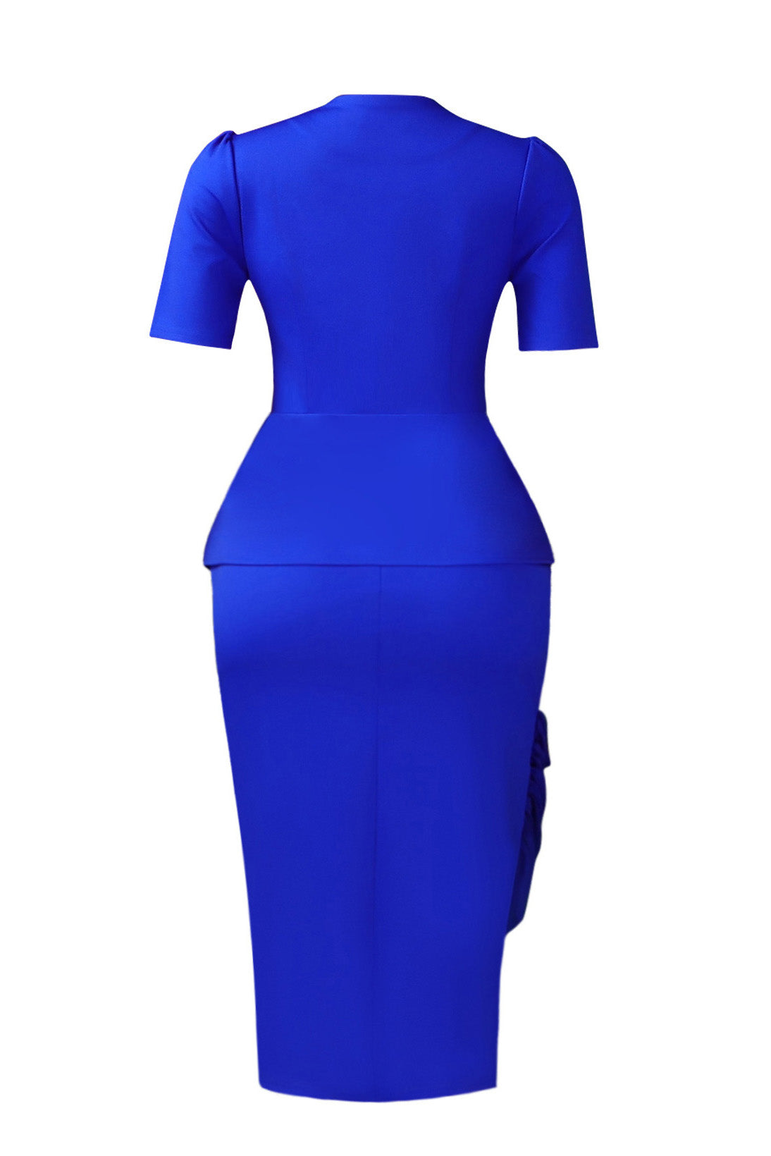Asymmetrical Button Peplum Skirt Set Lavish Daily