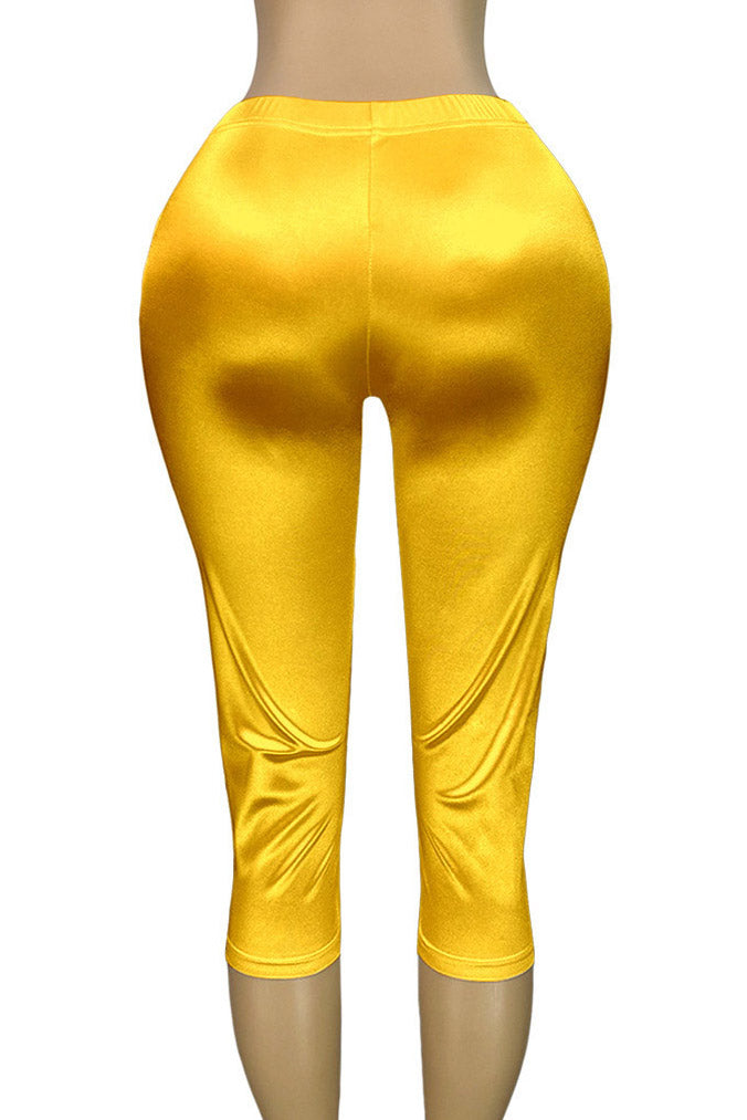 Stretch Satin Capri Pants Lavish Daily