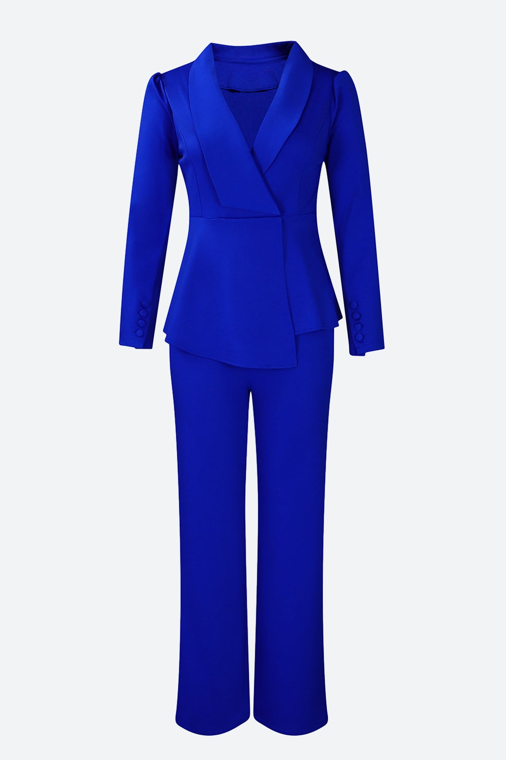 Lapel Blazer & Pants Set Lavish Daily