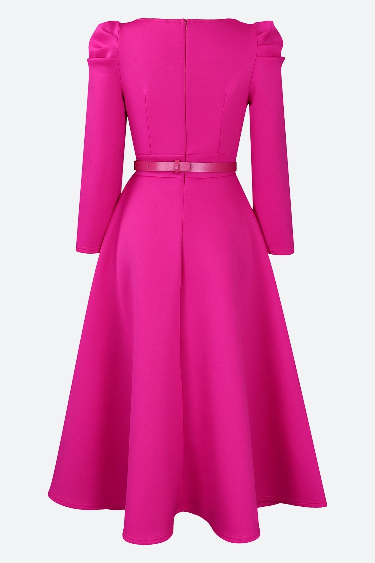 Puff Sleeve Elegant Pleated A-Line Dress Lavish Daily
