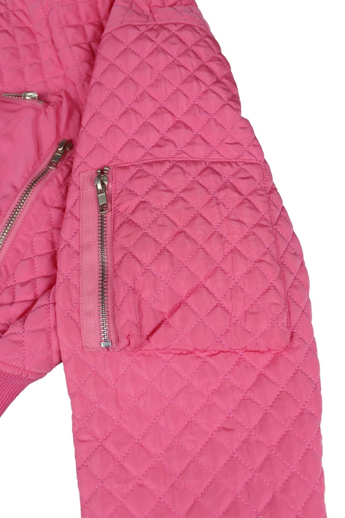 Cropped Diamond-Quilted Bomber Jacket Lavish Daily