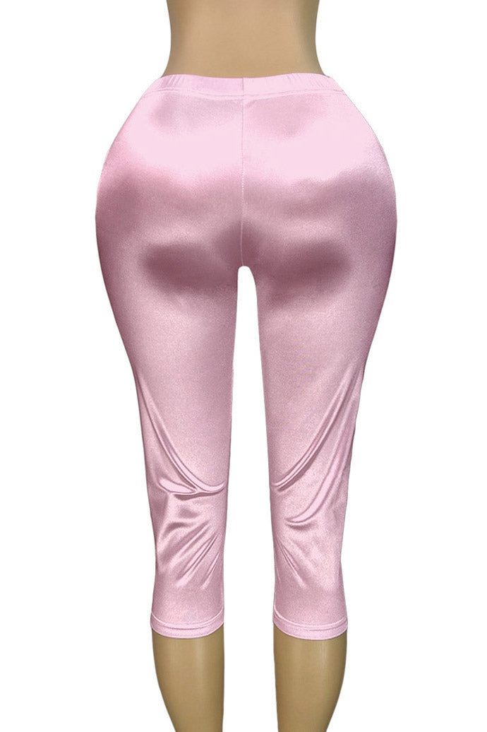Stretch Satin Capri Pants Lavish Daily