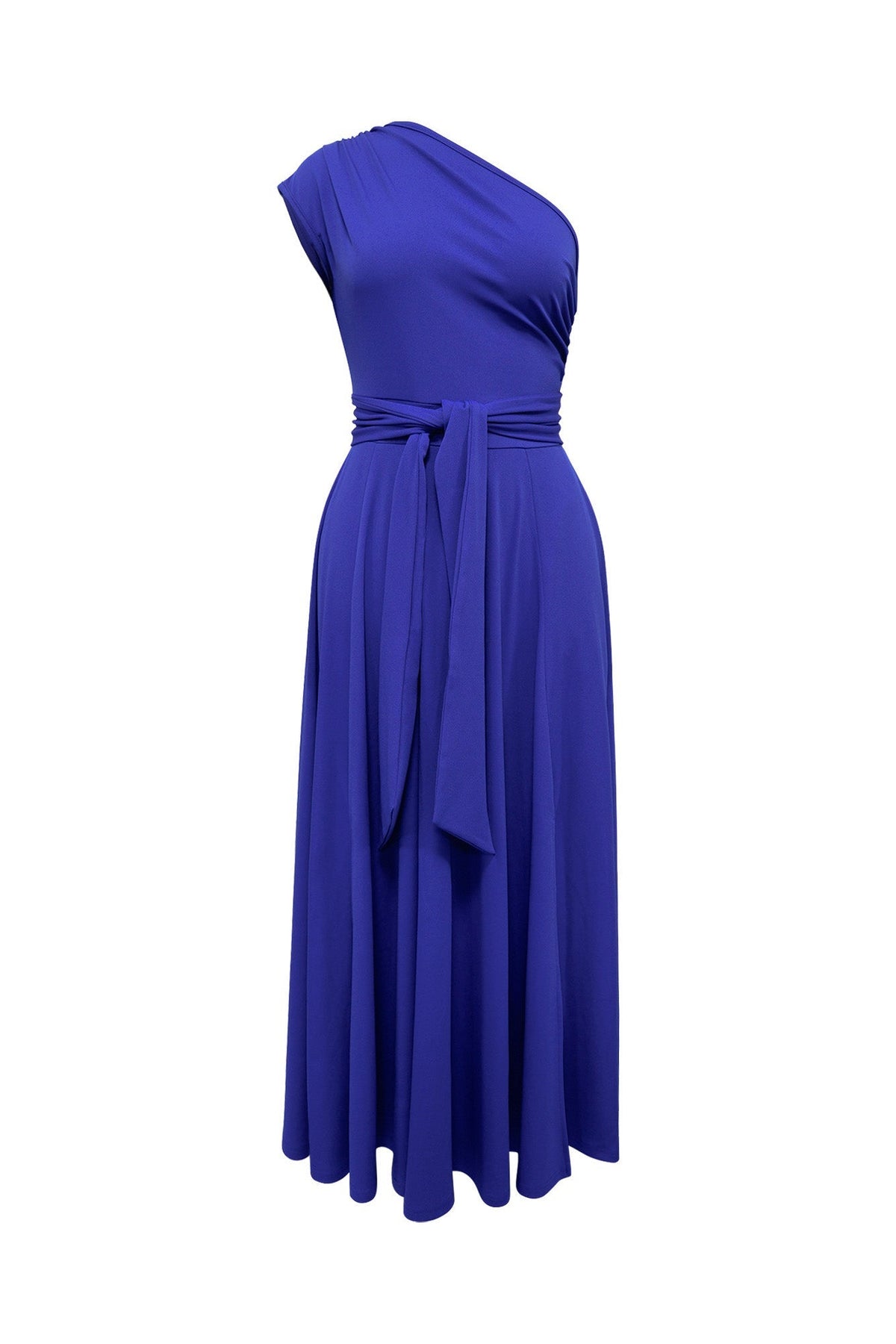 Elegant One-Shoulder A-Line Midi Dress Lavish Daily