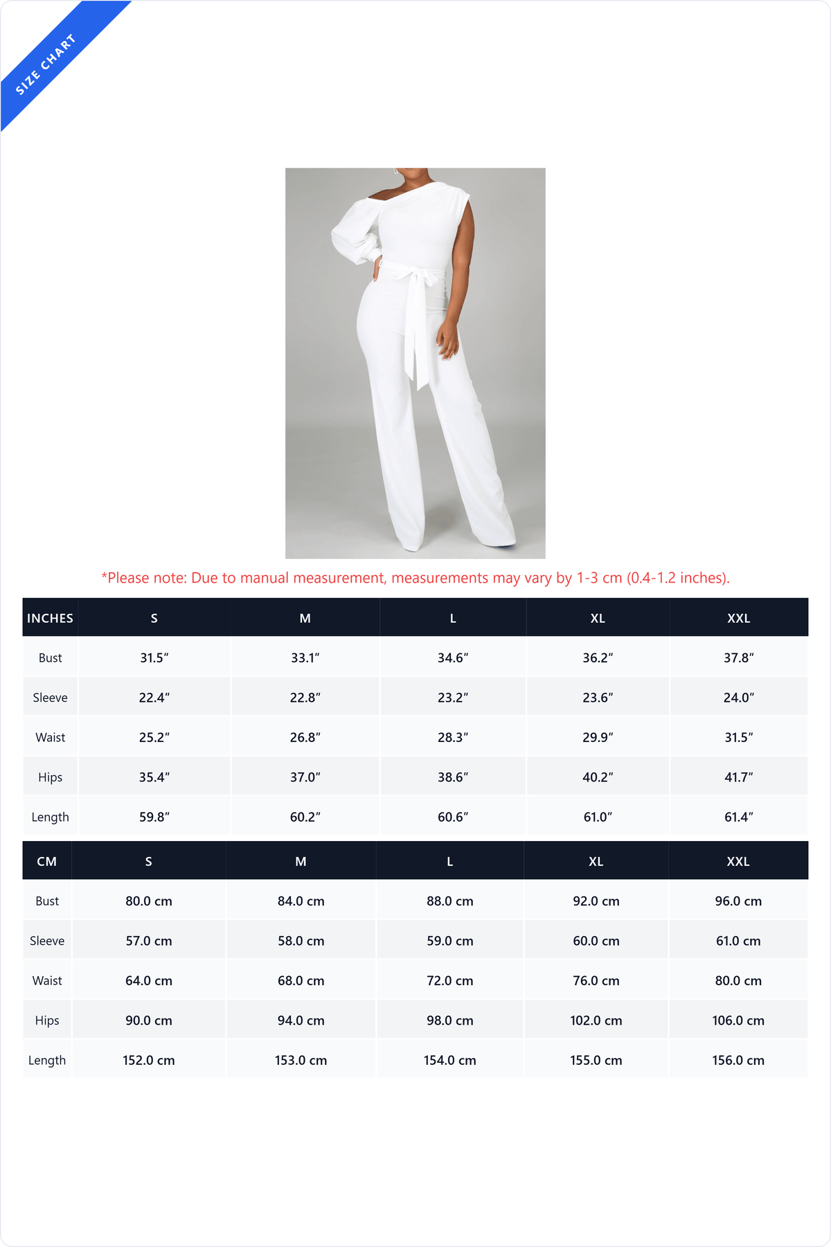 One-Shoulder Puff Sleeve Jumpsuit Lavish Daily