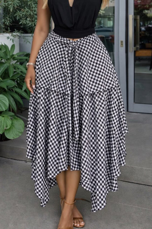 Layered Asymmetrical Handkerchief Skirt Lavish Daily