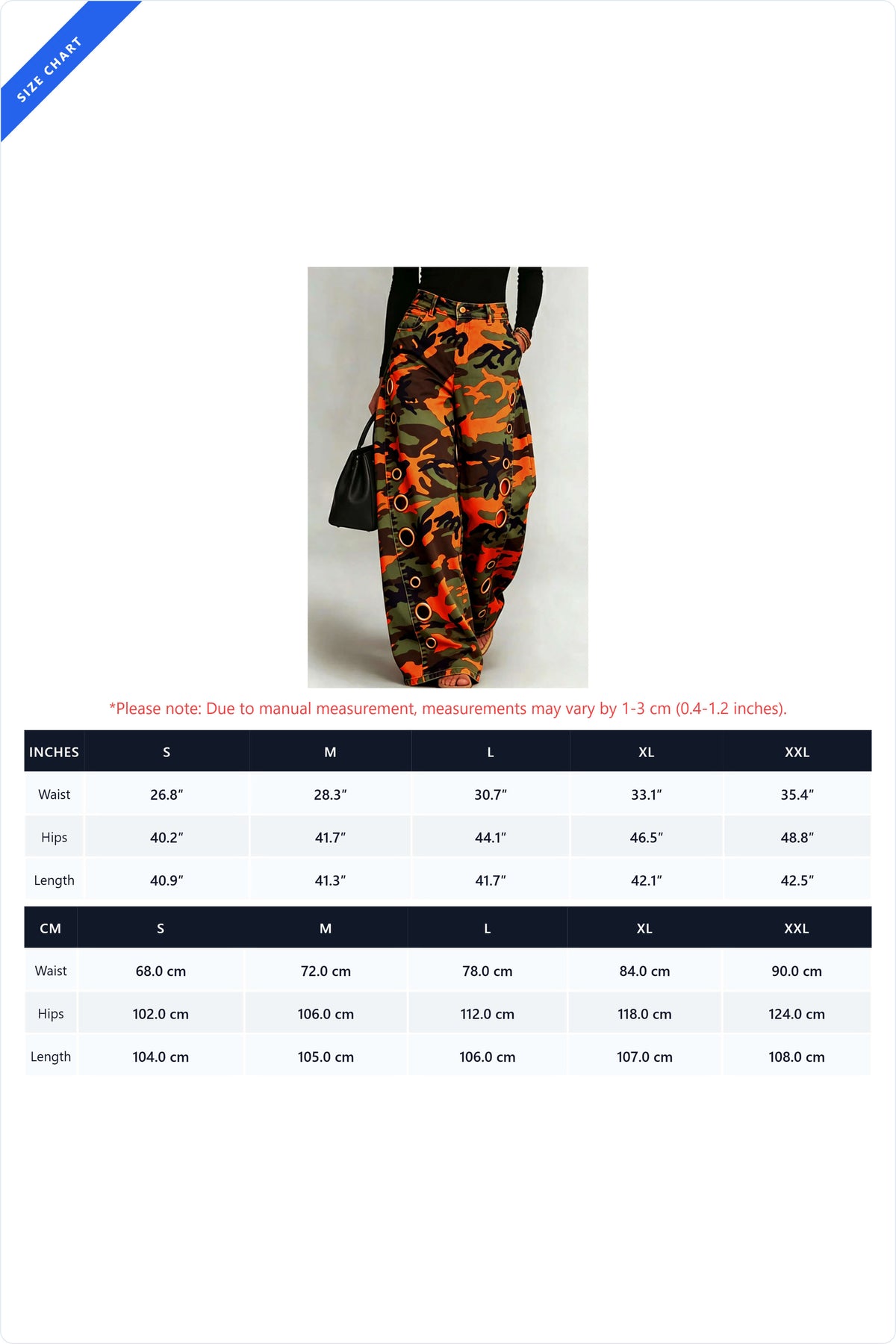 Baggy Camo Eyelet Wide Leg Pants Lavish Daily