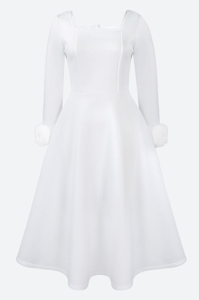 Long Sleeve Square Neck Maxi Dresses Lavish Daily