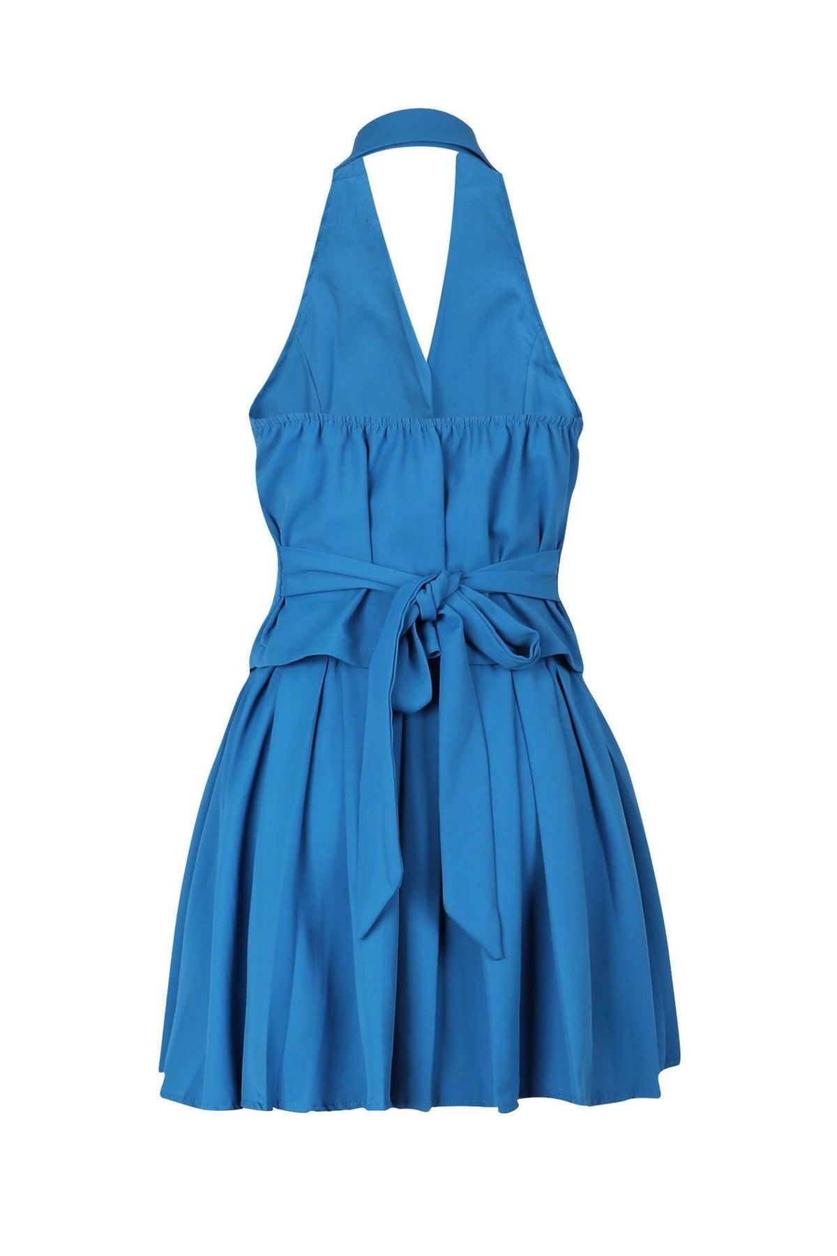 Halter Tuxedo Top & Pleated Skirt Set Lavish Daily