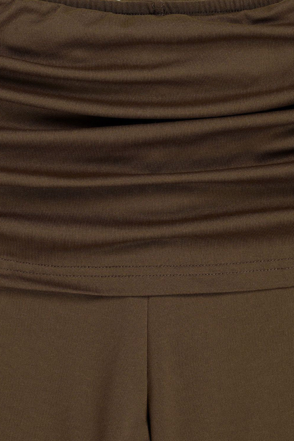 Ruched Mock Neck & Flare Pant Set Lavish Daily