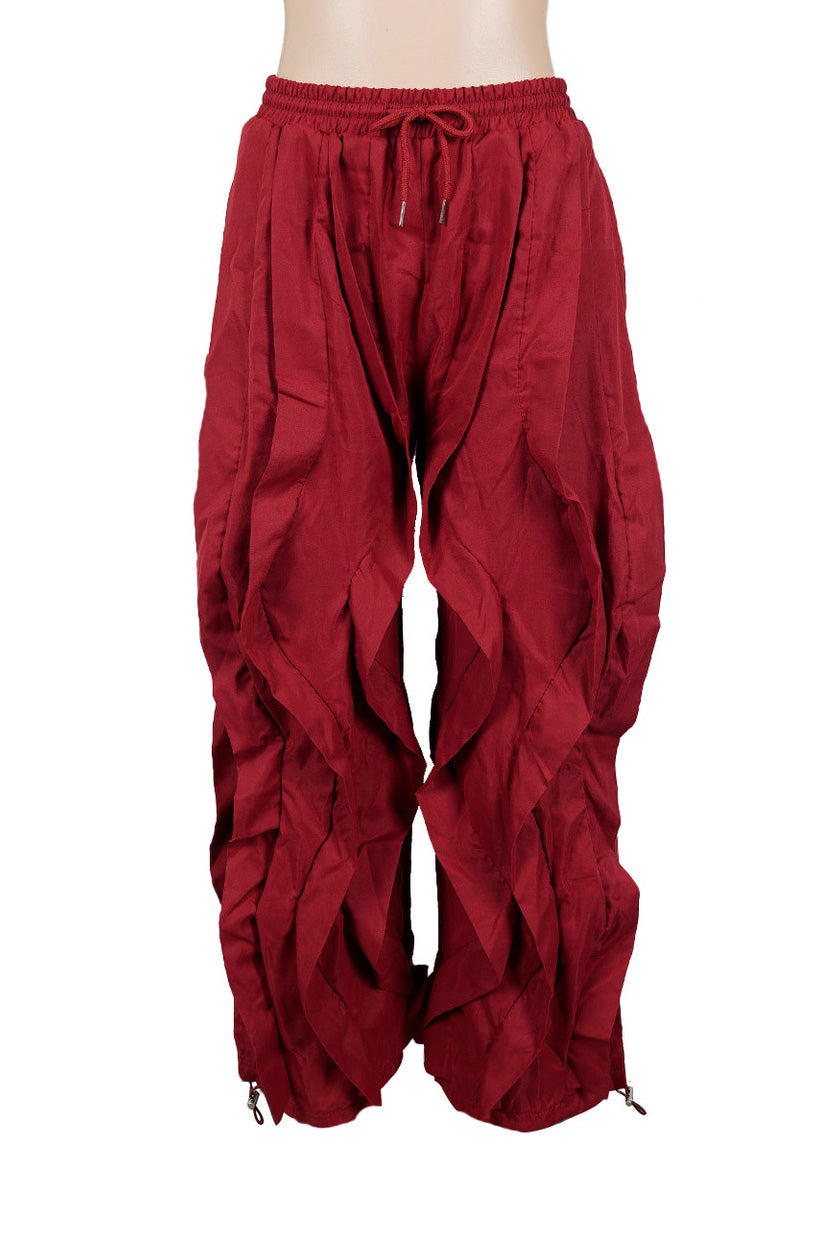 Patchwork Cargo Lantern Jogger Pants Lavish Daily