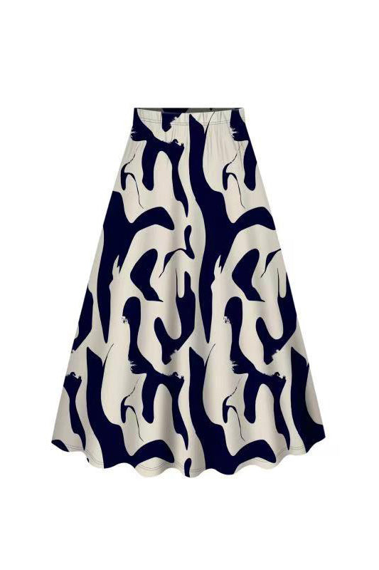 Ruched Wrap Top & Abstract Skirt Set Lavish Daily