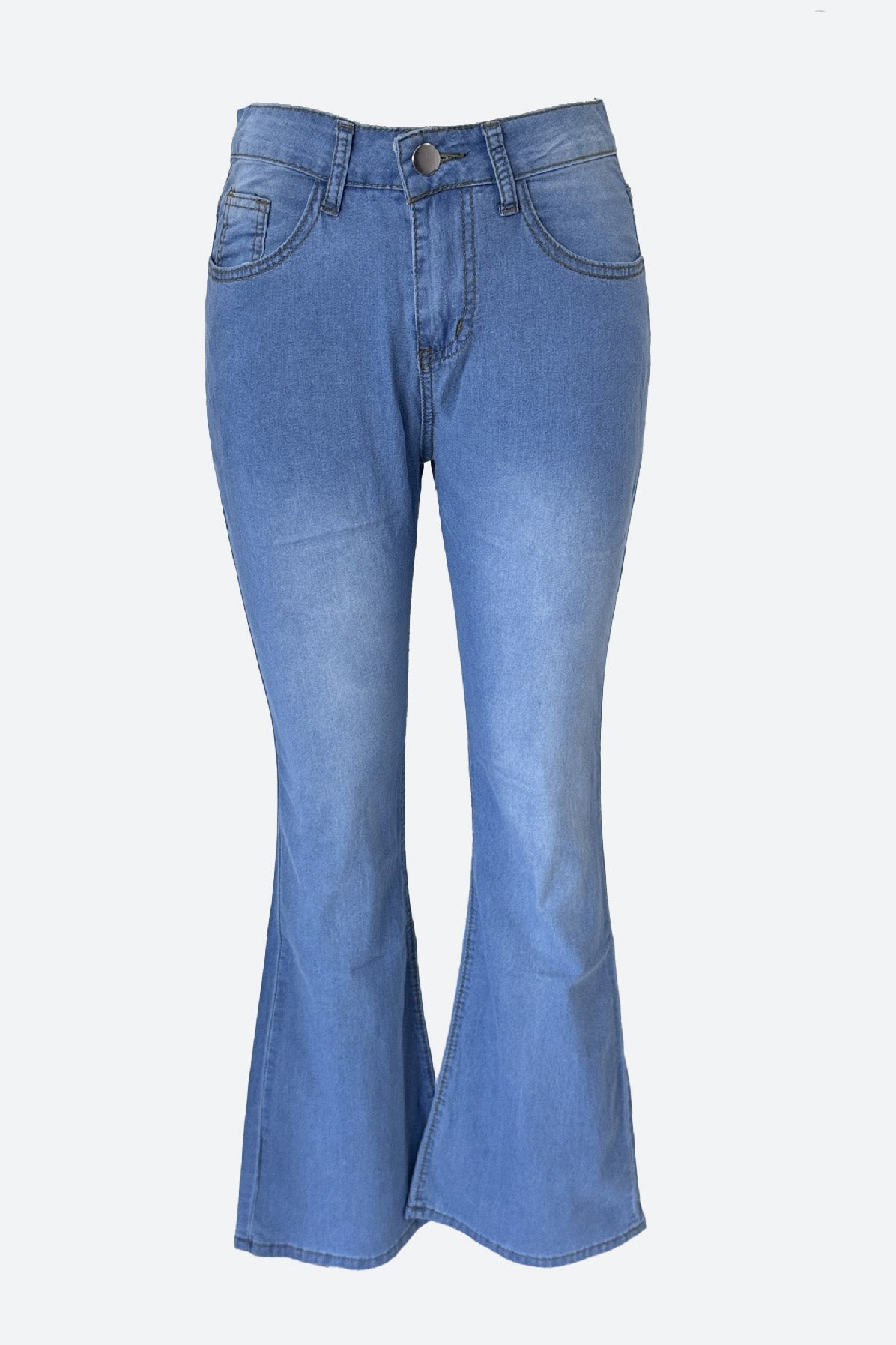 High Waist Skinny Bell-Bottom Jeans Lavish Daily