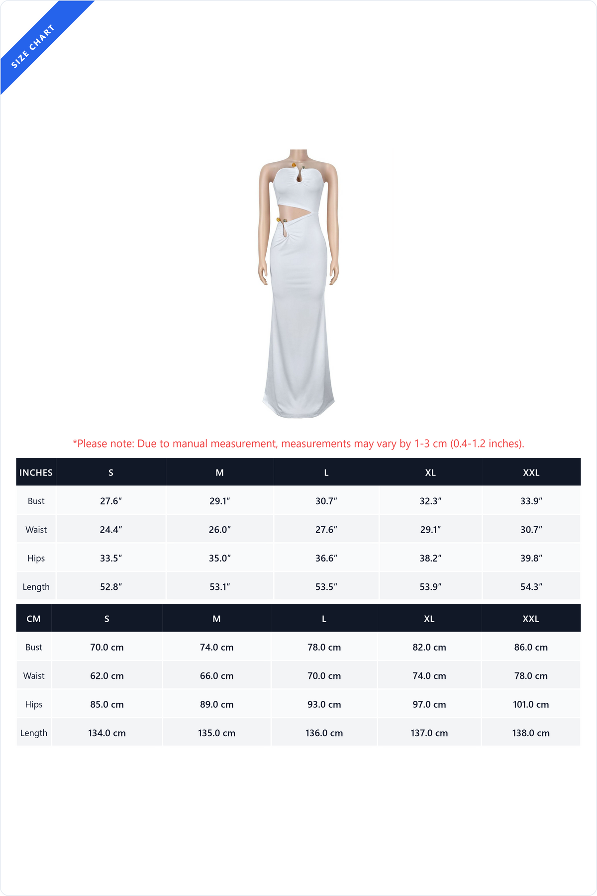 Strapless Hardware Cutout Maxi Dress Lavish Daily