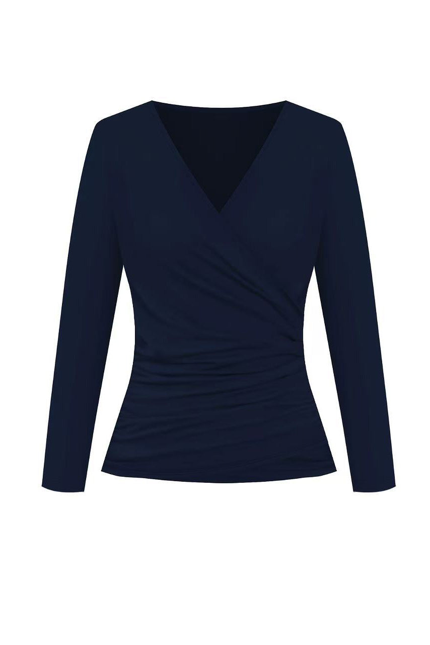 Ruched Wrap Top & Abstract Skirt Set Lavish Daily