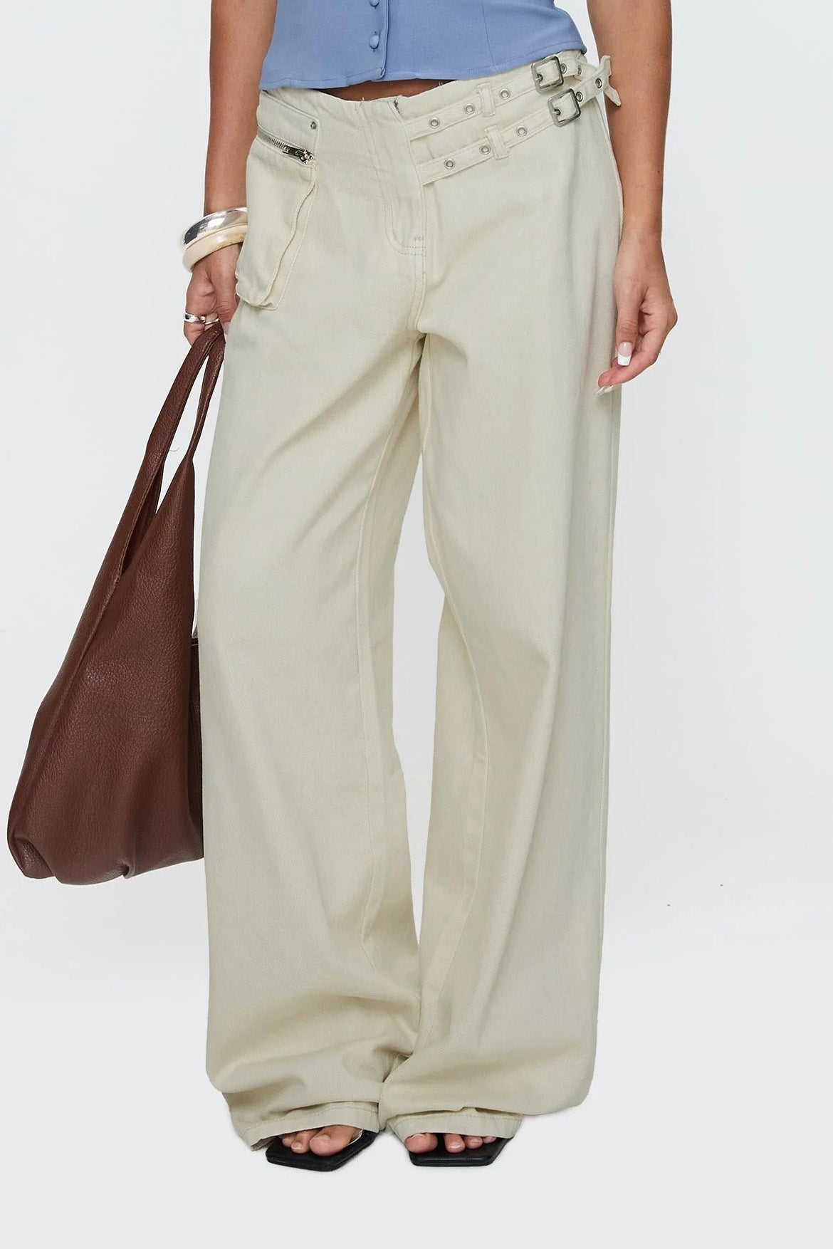 Low-Rise Wide-Leg Cargo Jeans Lavish Daily