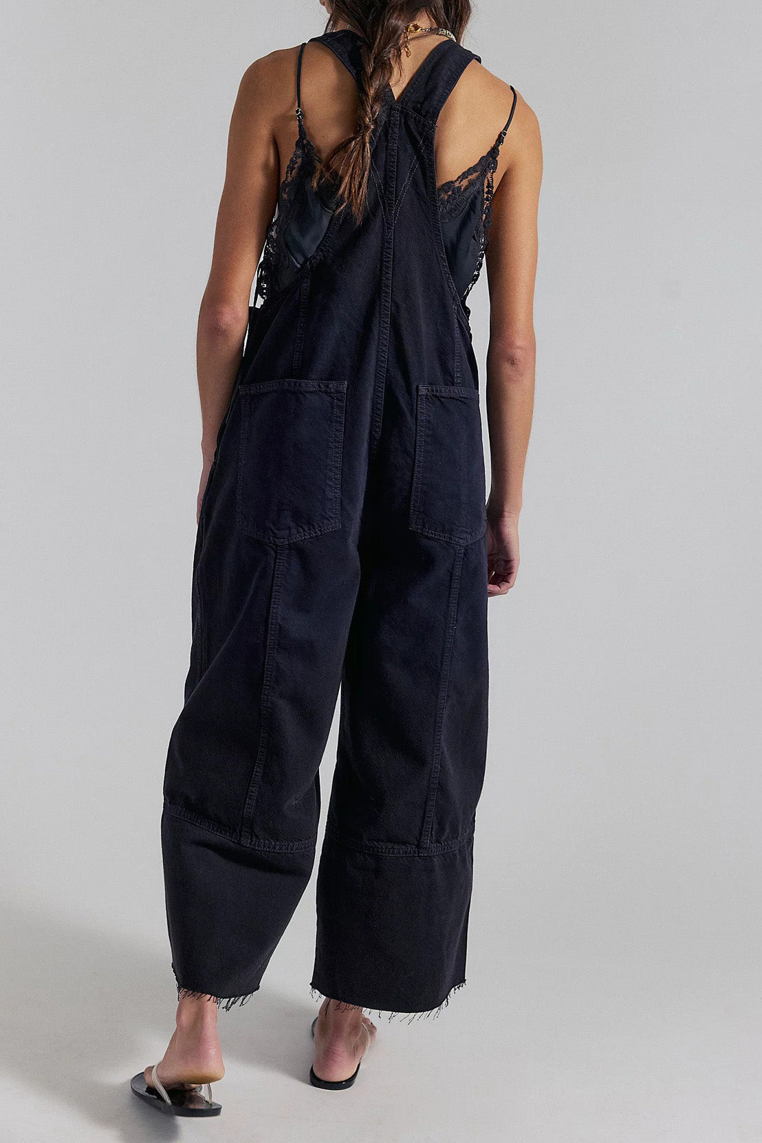 Pleated Wide Leg Denim Overalls Lavish Daily