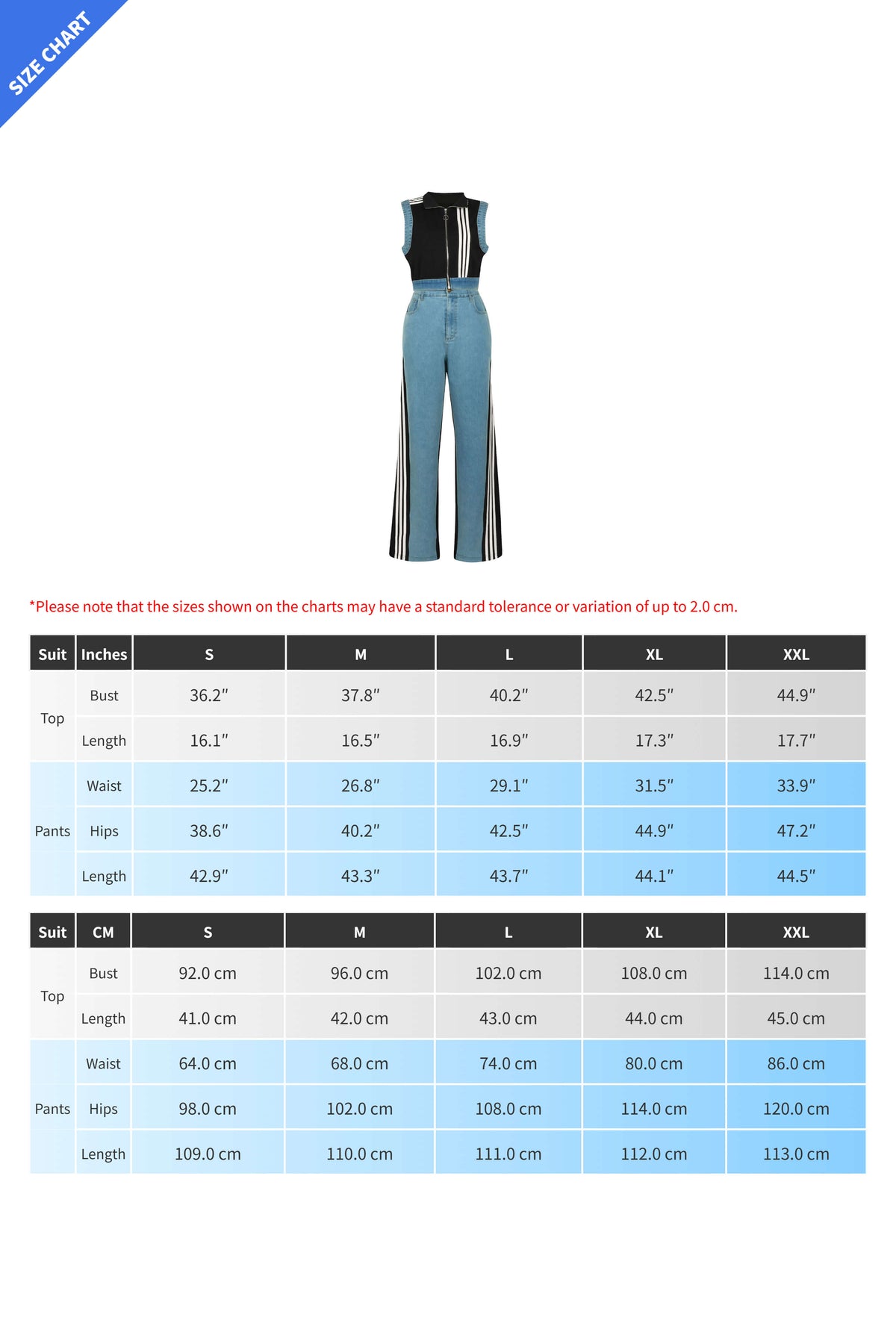Sporty Striped Denim Crop Vest & Jeans Set Lavish Daily