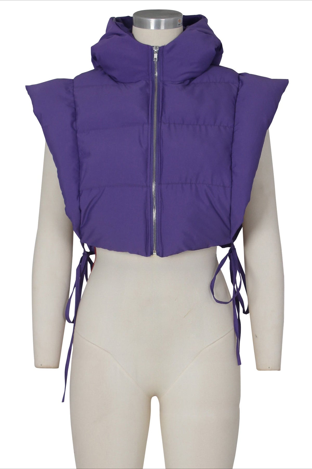 Self Tie Puffer Vest Lavish Daily