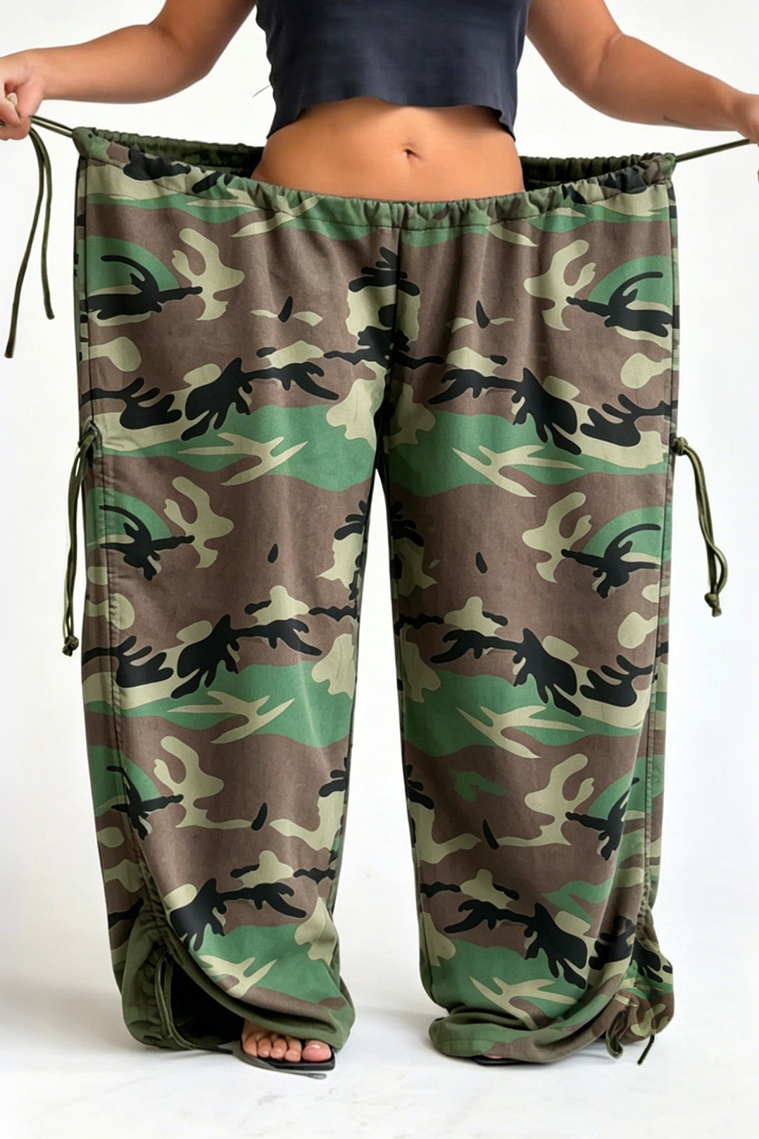 Oversized Drawstring Parachute Pants Lavish Daily