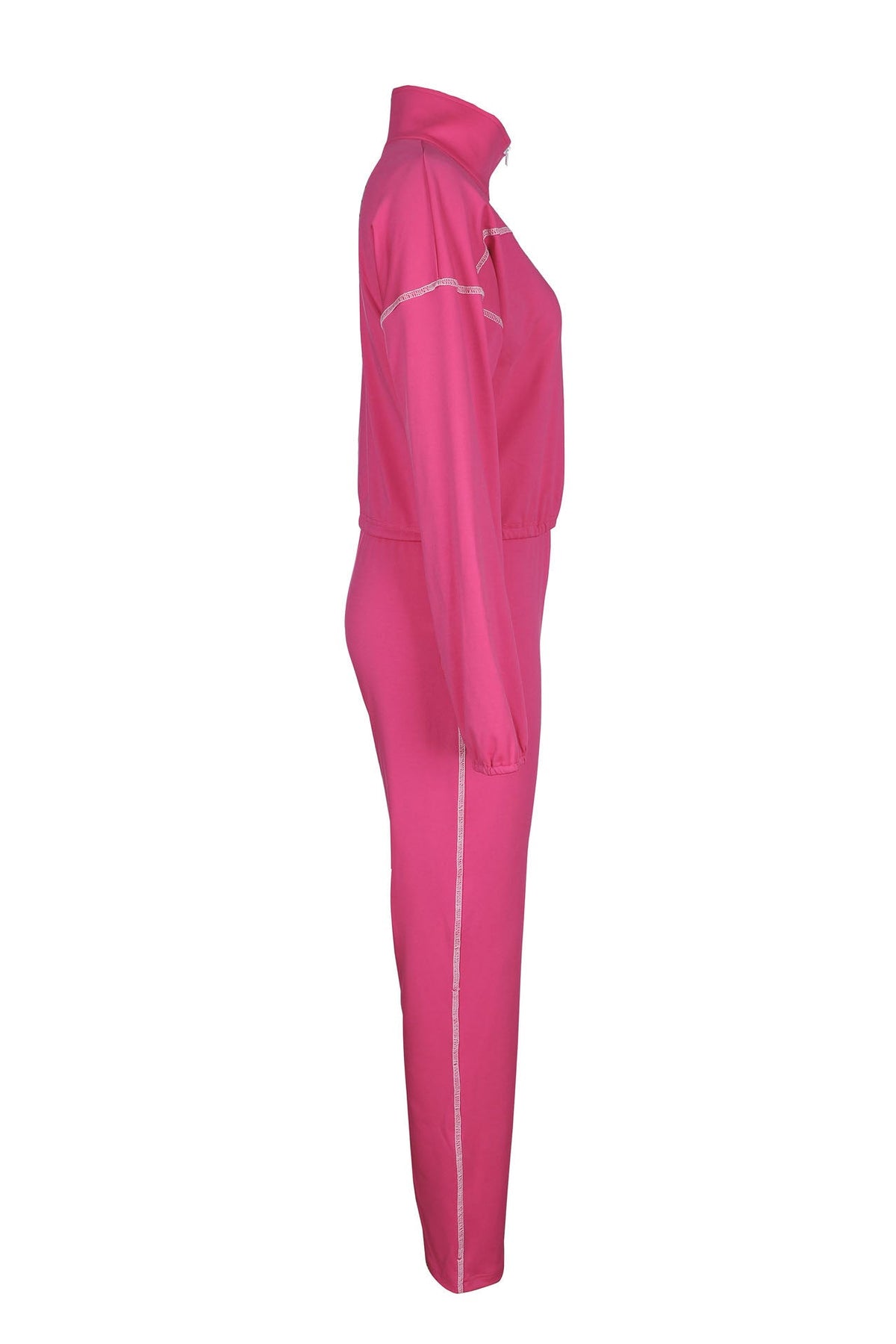 Contrast Stitch Zip-Up & Legging Set Lavish Daily