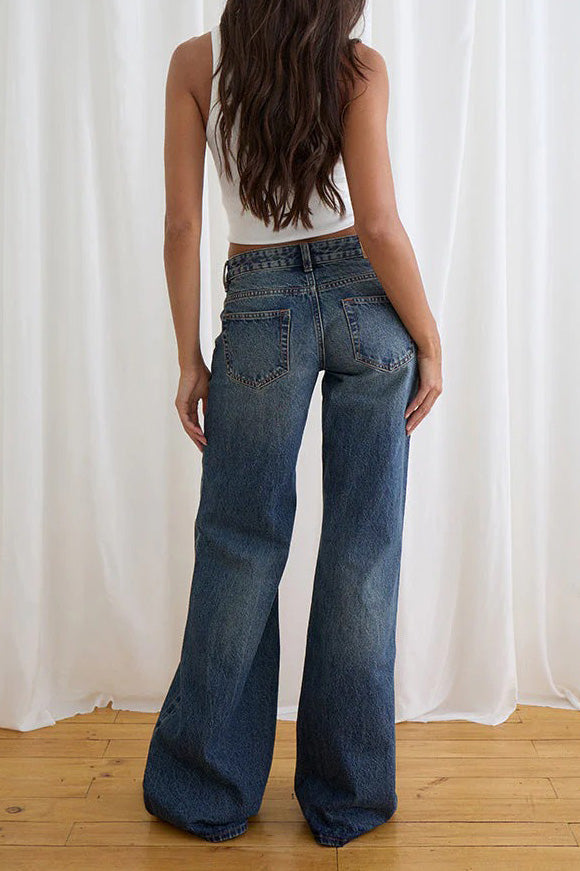 Low Rise Relaxed Wide Leg Jeans Lavish Daily