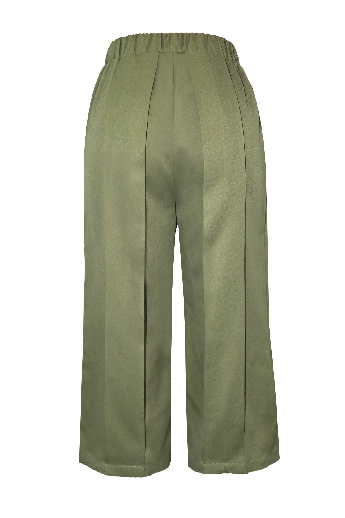 High Waist Pleated Wide Leg Culottes Lavish Daily