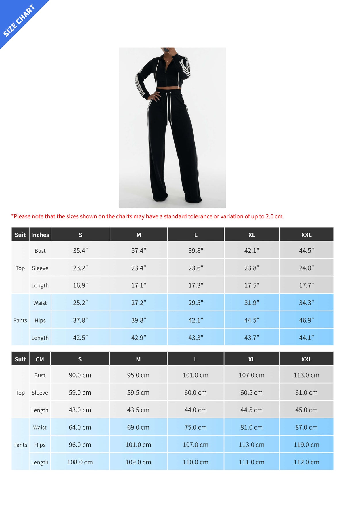 Side Strip Crop Jacket & Pants Set Lavish Daily