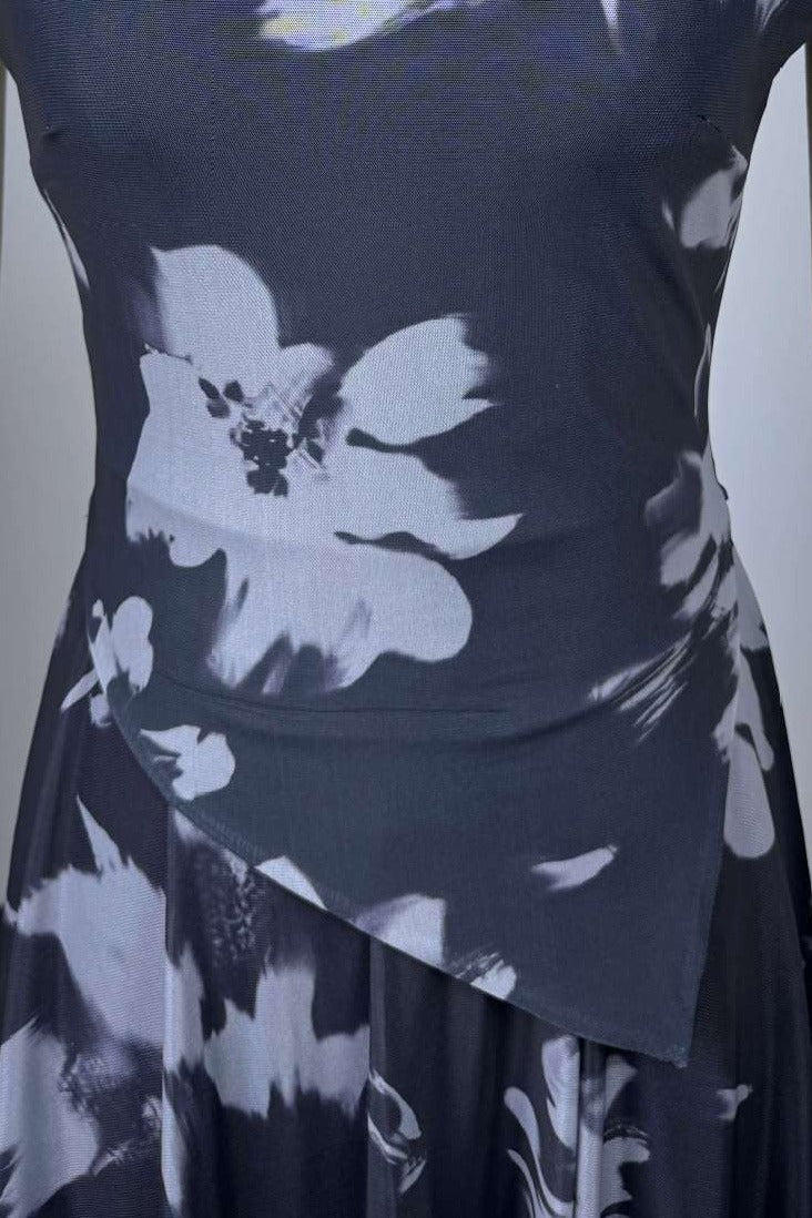 Abstract Print Asymmetric Top & Skirt Set Lavish Daily