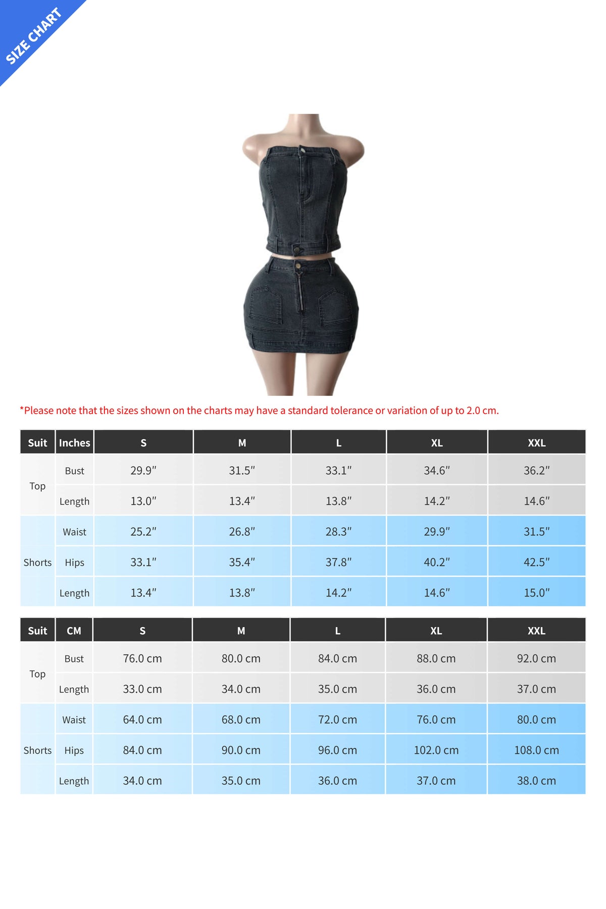 Denim Corset Top & Mini Skirt Set Lavish Daily