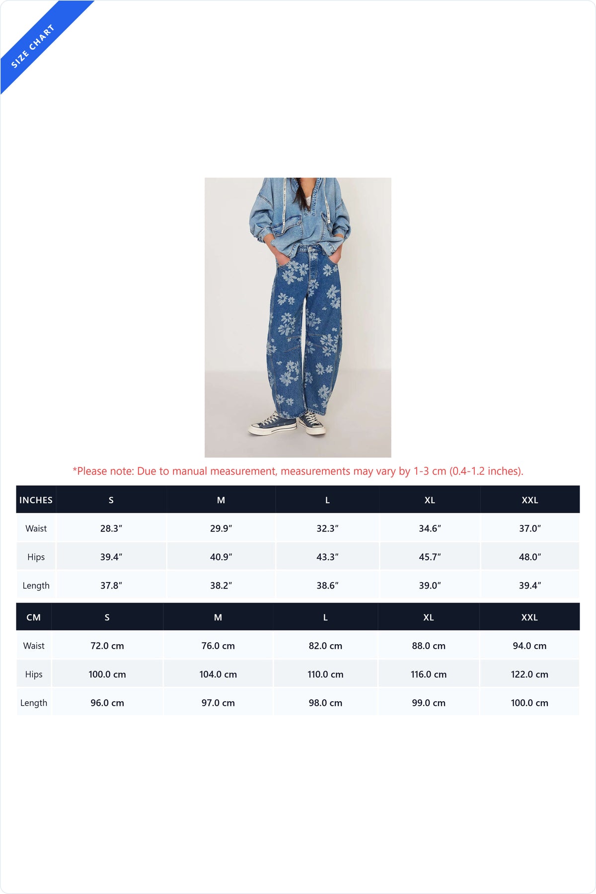 Floral Print Relaxed Barrel Leg Jeans Lavish Daily