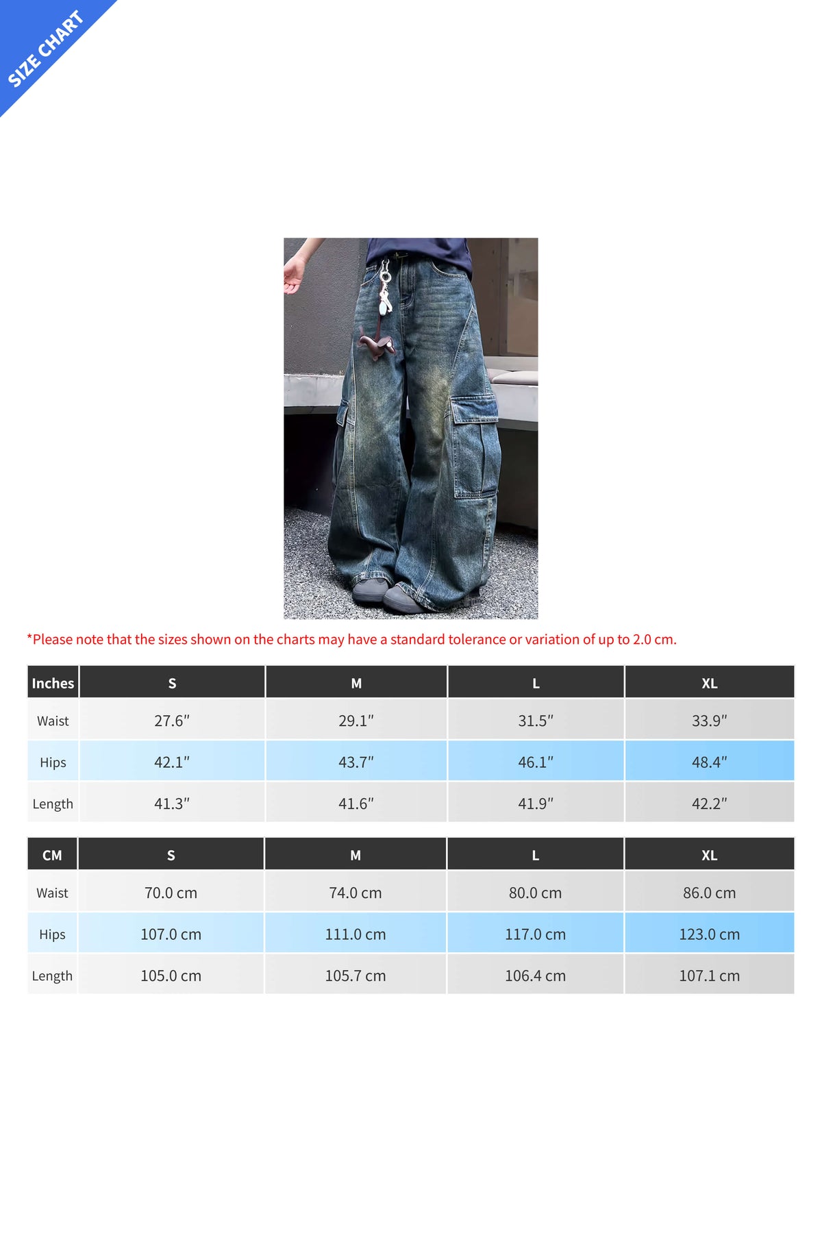 Oversized Vintage Wash Multi-Pocket Cargos Lavish Daily