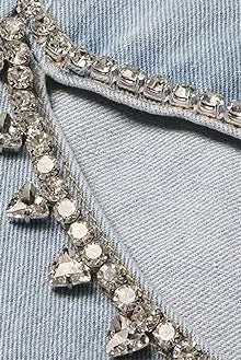 Washed Denim Rhinestone Cutout Jeans Lavish Daily