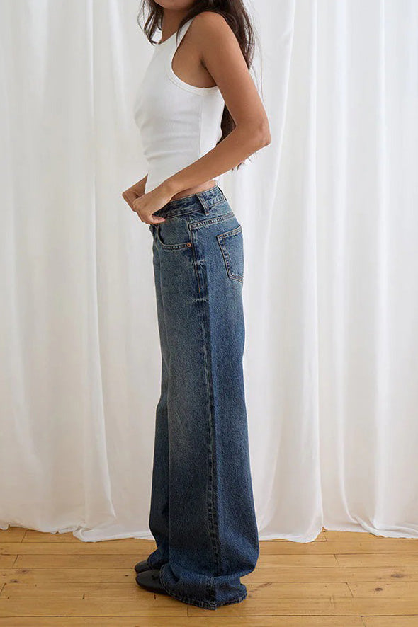 Low Rise Relaxed Wide Leg Jeans Lavish Daily