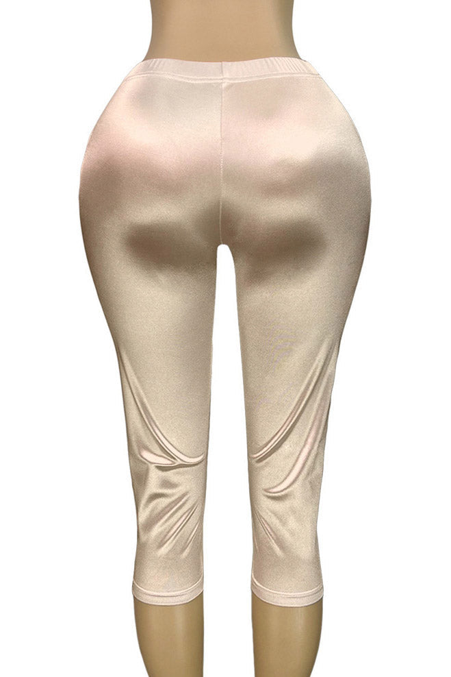 Stretch Satin Capri Pants Lavish Daily