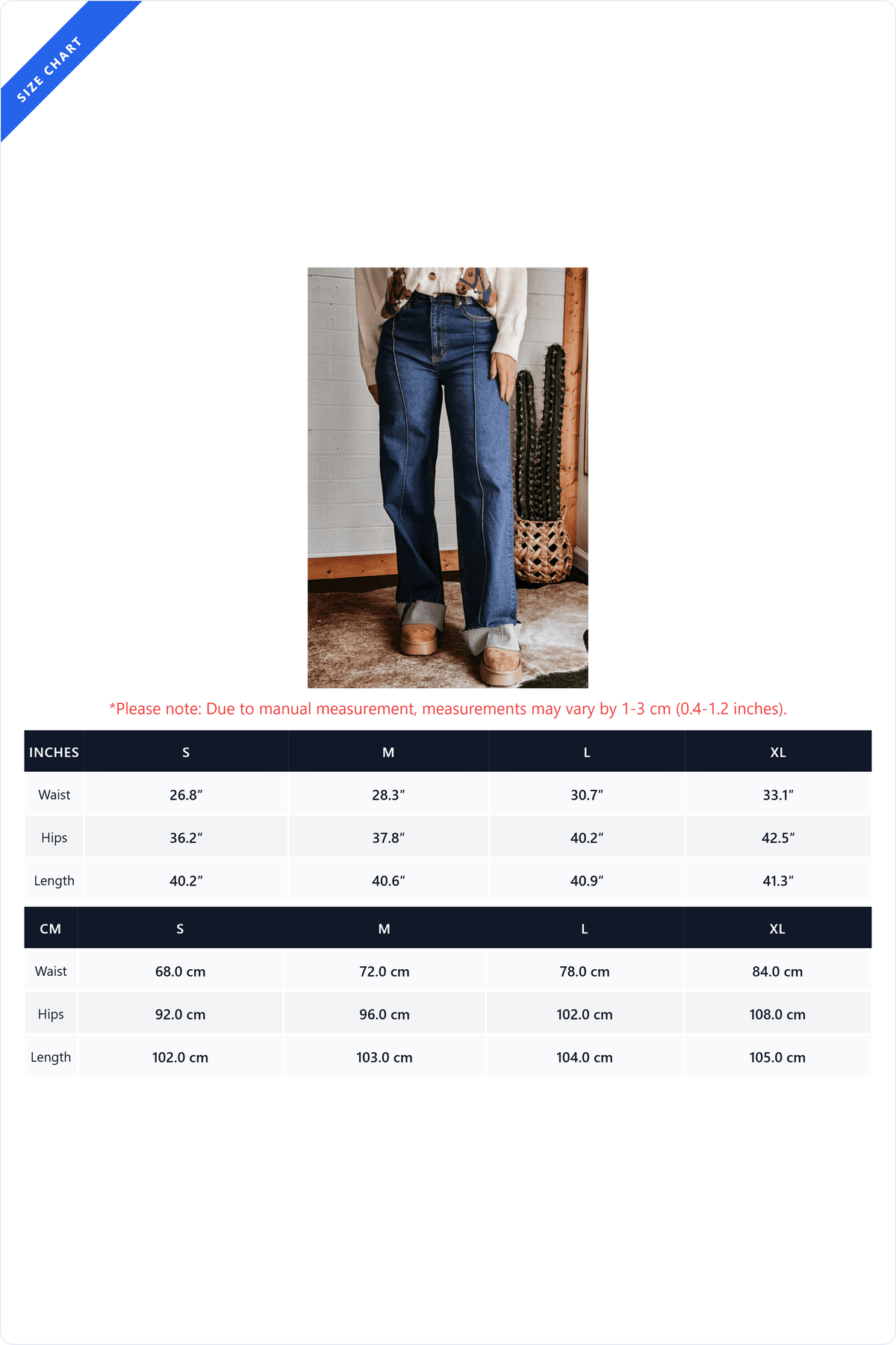 Stretch Cuffed Wide Leg Front Seam Jeans Lavish Daily