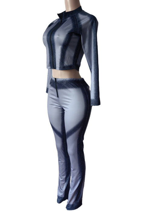 Airbrushed Jacket and Pants Set Lavish Daily
