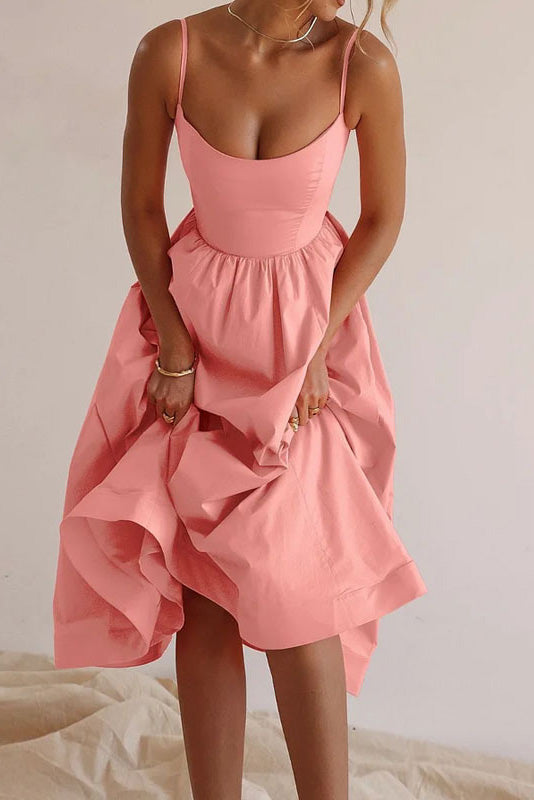 Vibrant Suspender Dress Lavish Daily