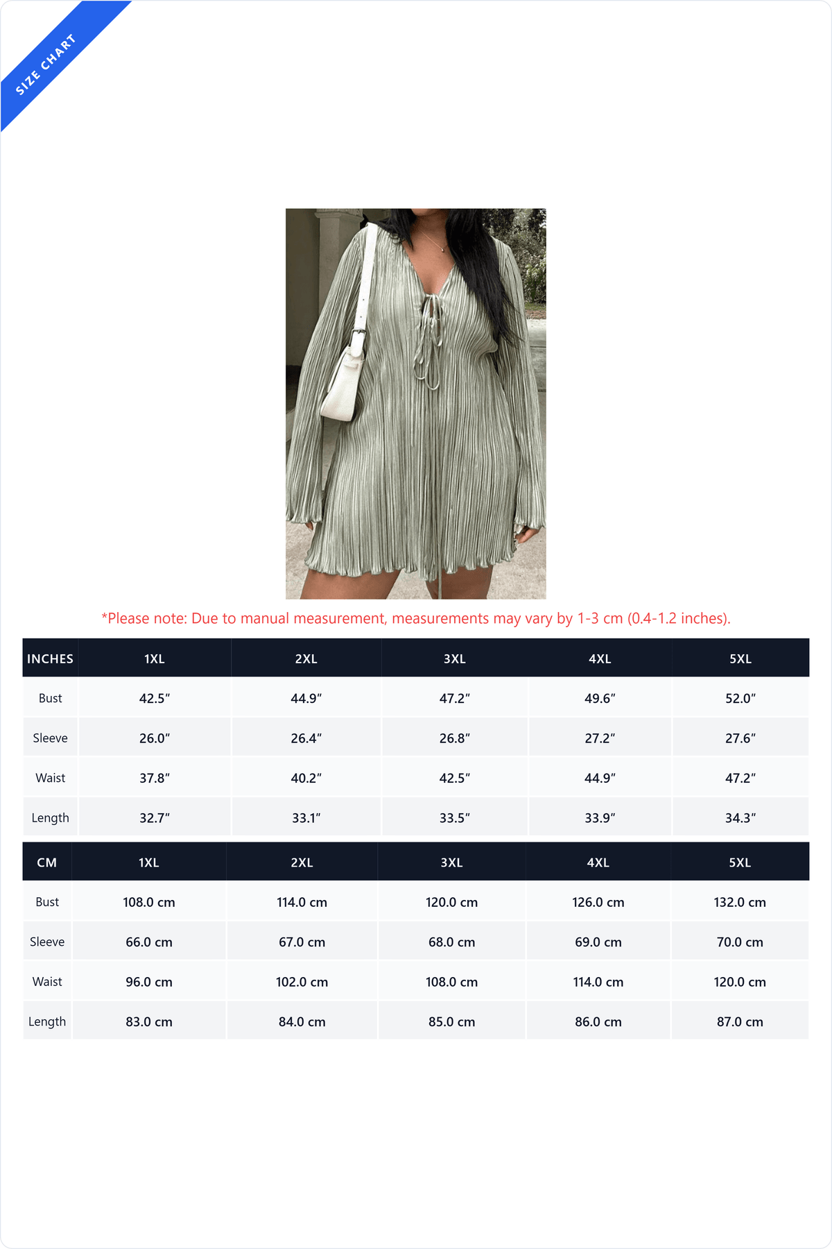 Plus Size Pleated Tie-Front Mini Dress Lavish Daily