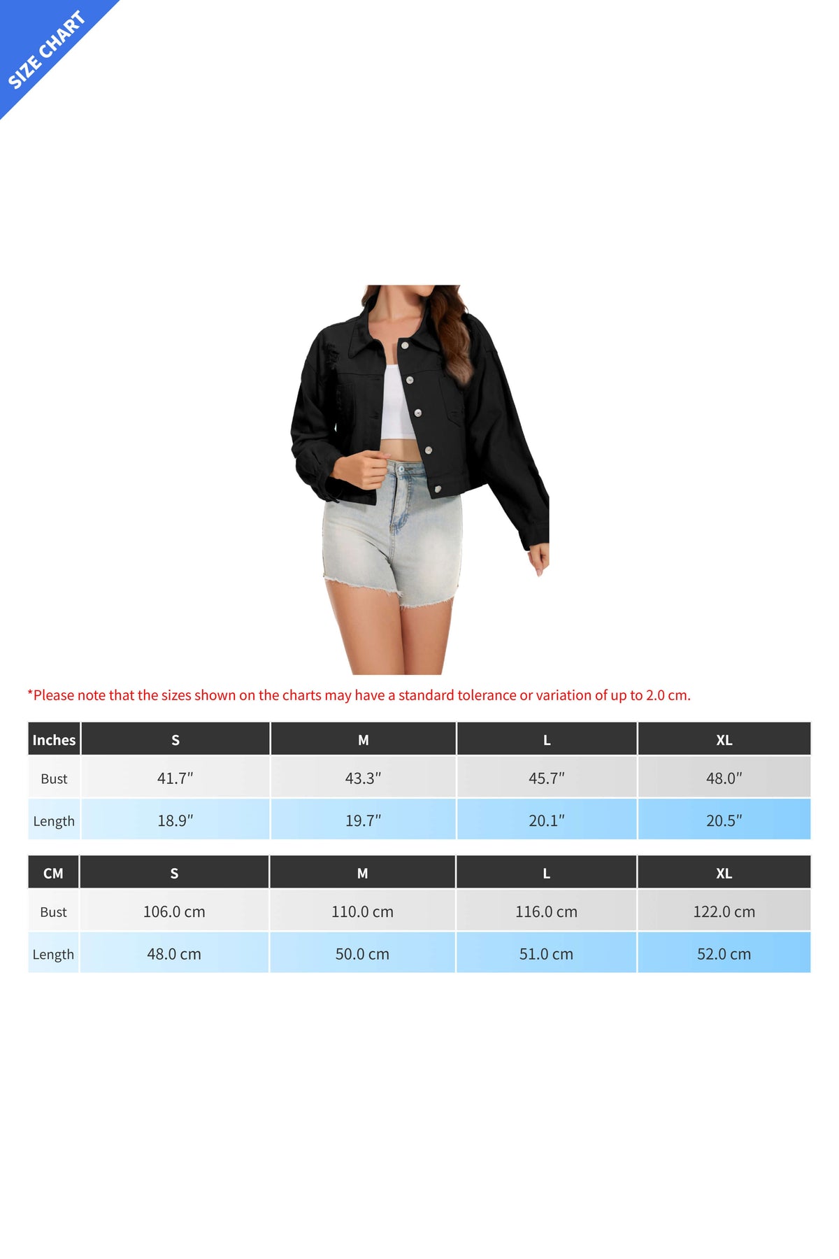 Distressed Button-Up Cropped Denim Jacket Lavish Daily