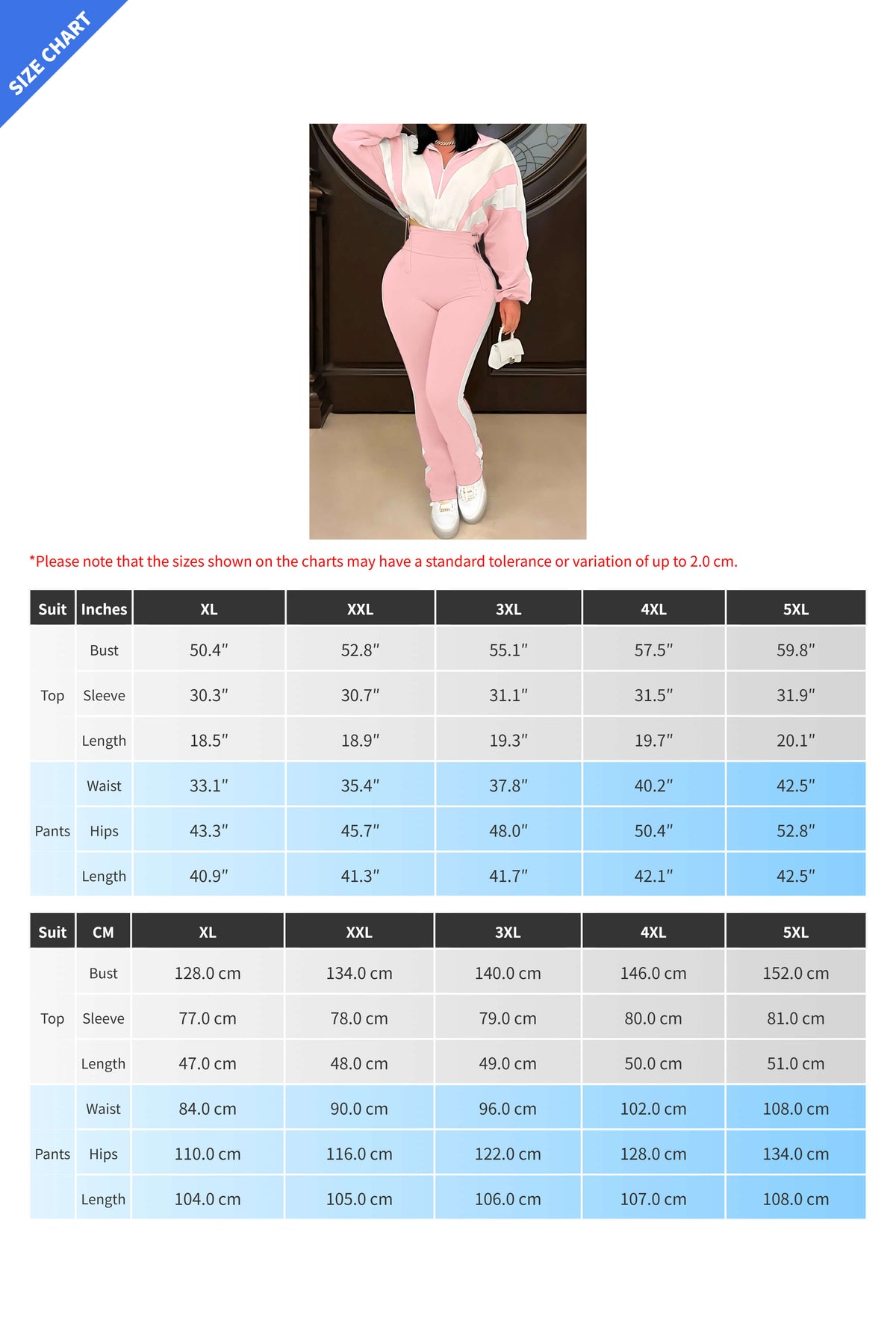 Plus Size Two-Tone Zip Up Set Lavish Daily