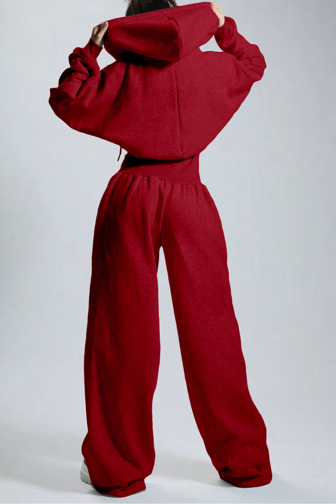 Hooded Drawstring Wide Leg Jumpsuit Lavish Daily