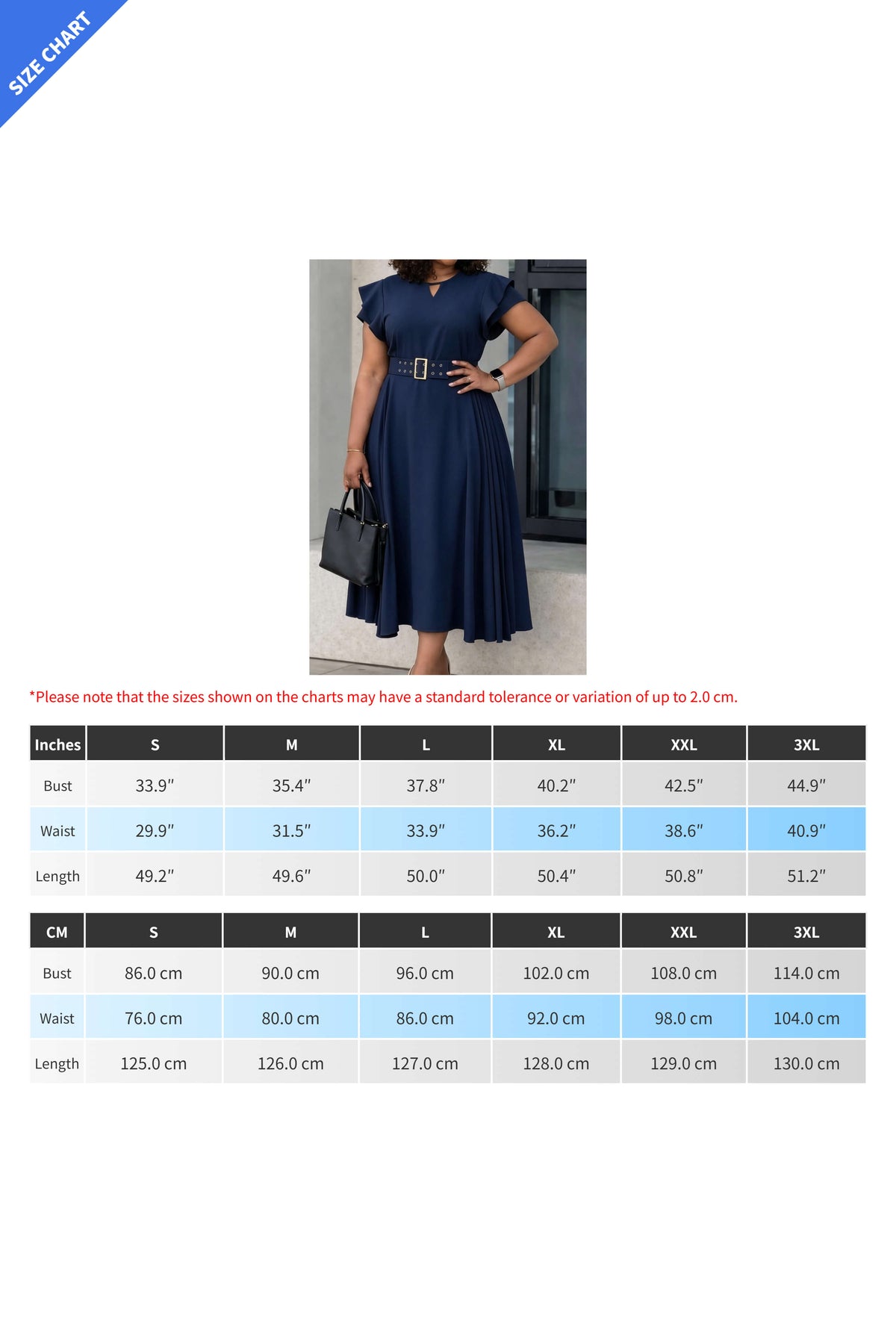 Flutter Sleeve Belted Pleated Midi Dress Lavish Daily