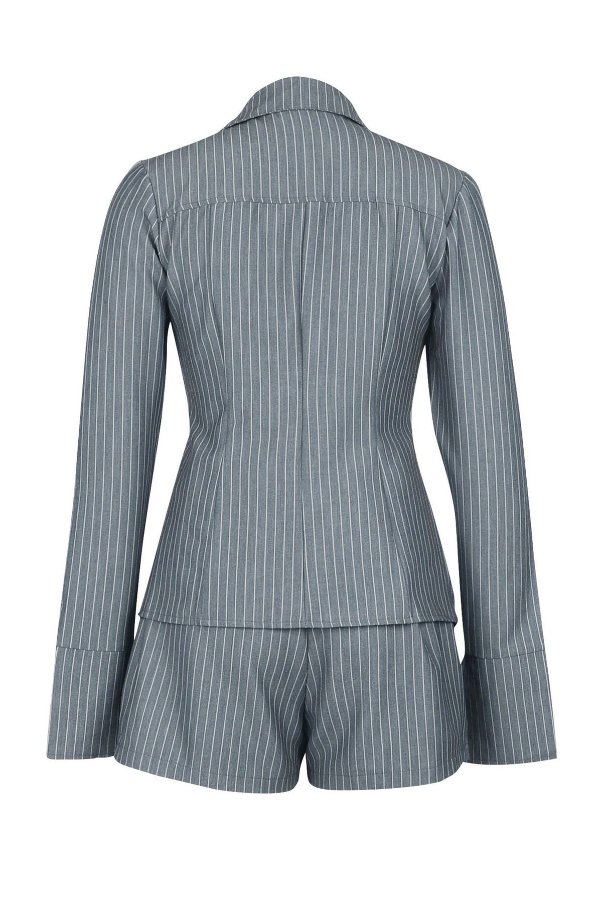 Striped Tie Front Shirt & Shorts Set Lavish Daily
