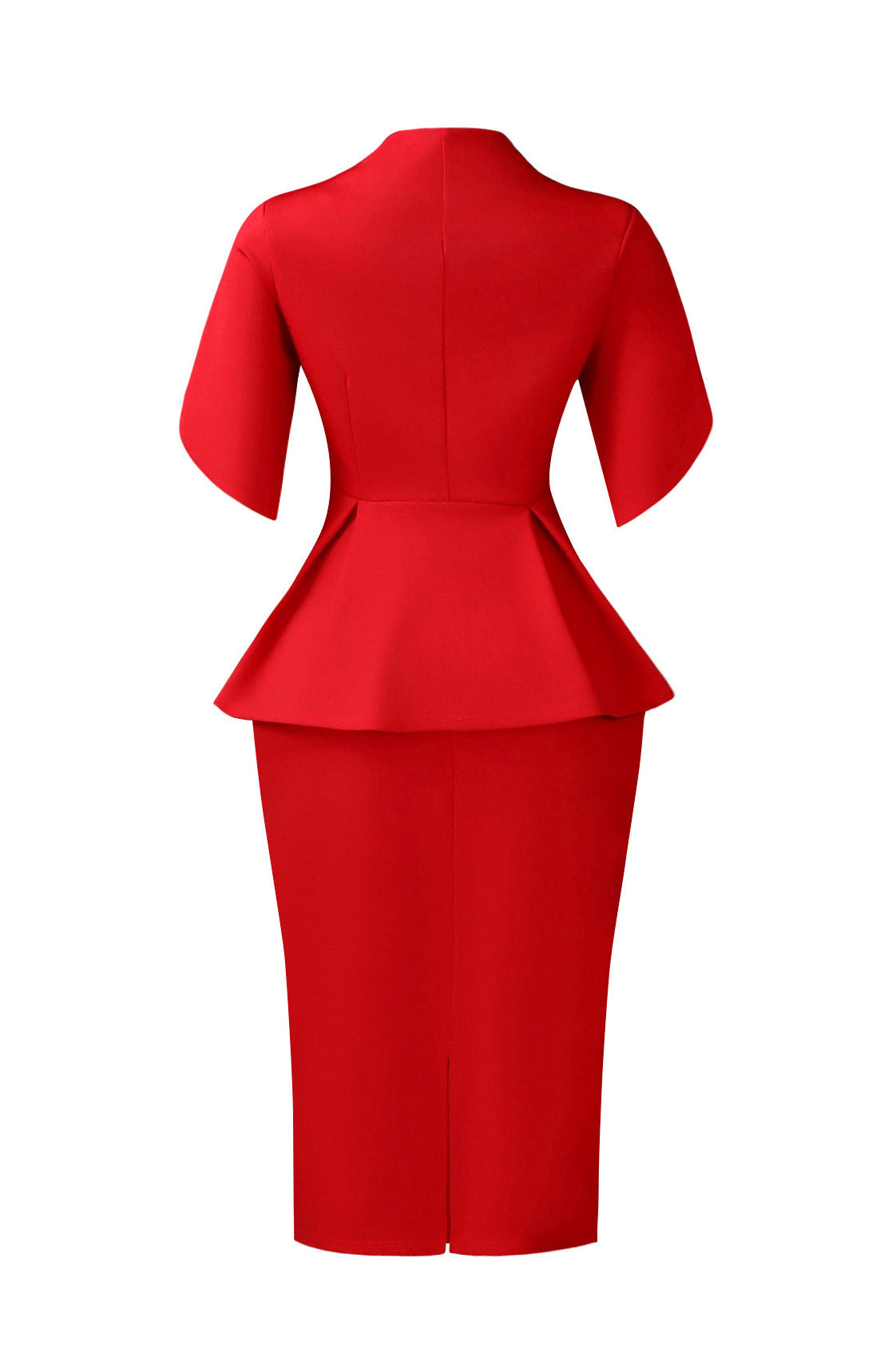 Elegant Peplum Top & Pencil Skirt Set Lavish Daily