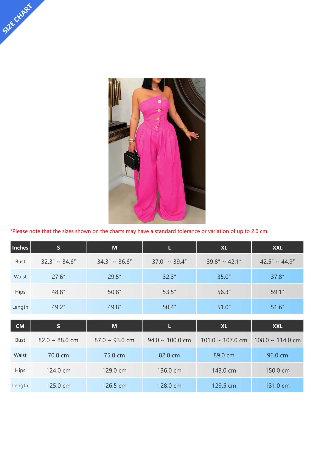 Strapless Wide-Leg Jumpsuit Lavish Daily